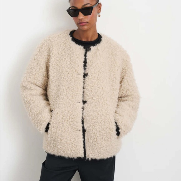 Alex Mill Reversible Polar Bear Jacket - Black / XS - Picture 2 of 7